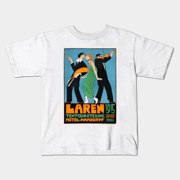 Netherlands Vintage Advertising Poster Laren 1915 Kids T-Shirt by vintagetreasure